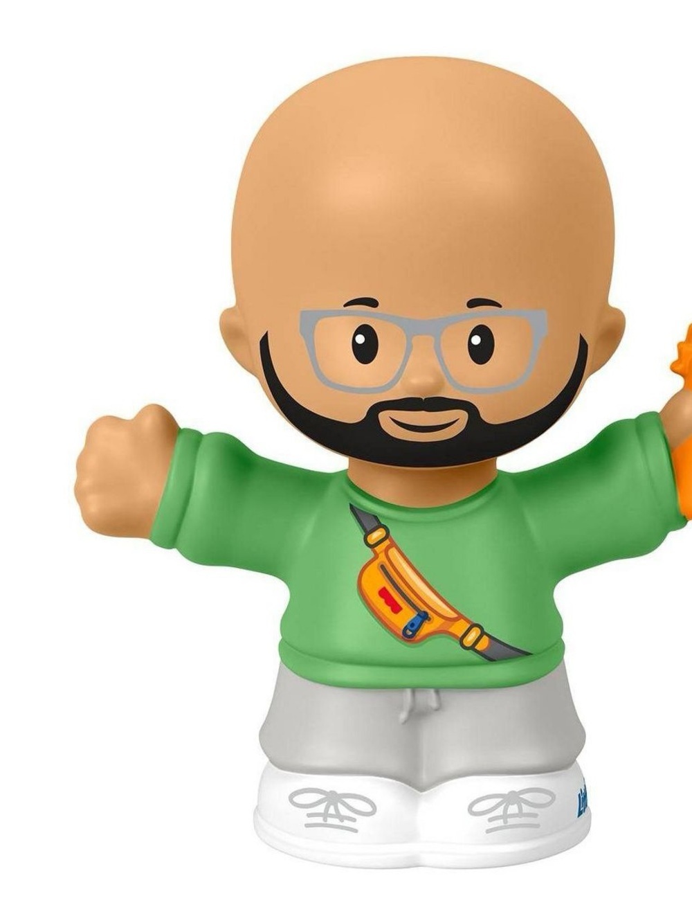 New Fisher-Price Little People Male Figure Man Athleisure Glasses Beard Bald - Picture 2 of 7
